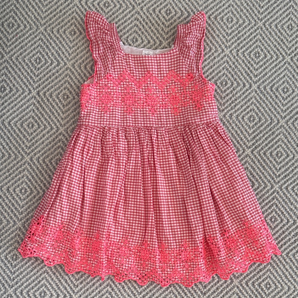 GAP Pink Checkered Kids Dress
